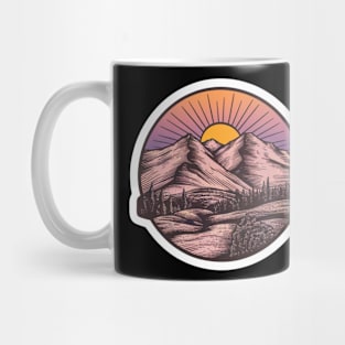 Alpine Glow: Dawn Over Peaks Mug